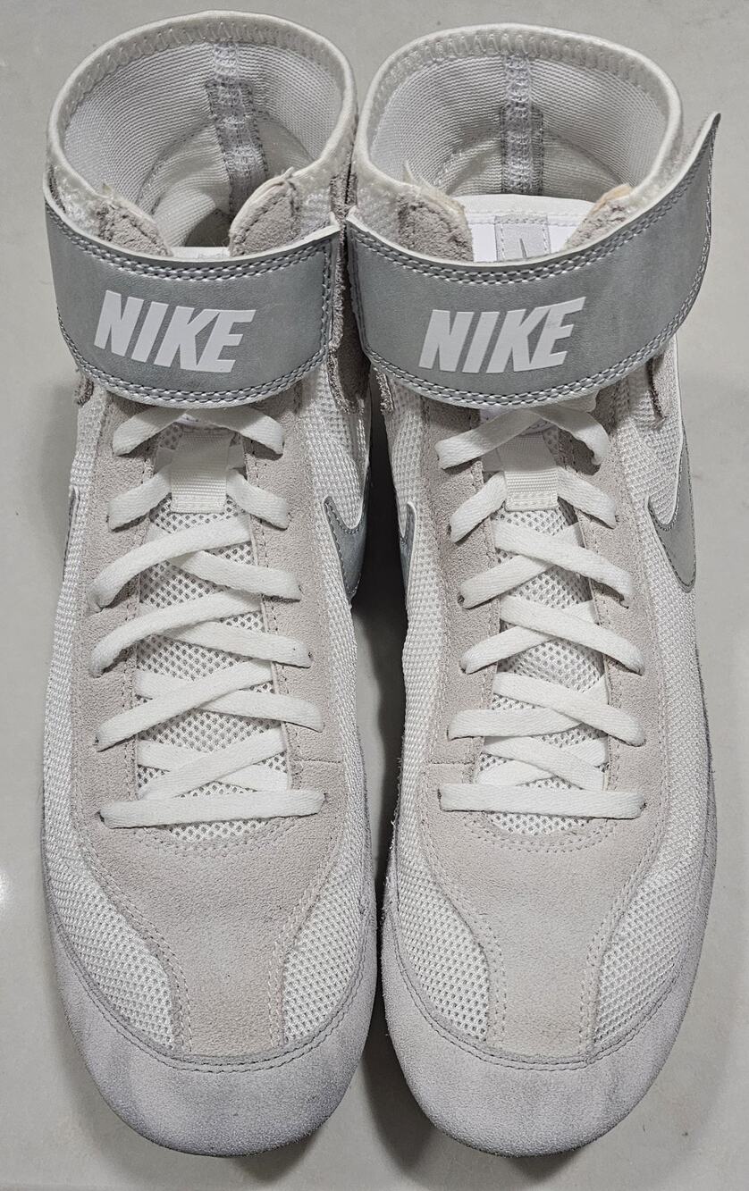 Nike Speedsweep VII Wrestling Shoes Men’s White Silver High Top Sneakers US 12 U